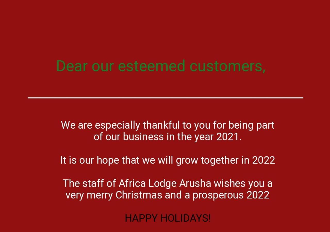 Africa Lodge Arusha Nkoaranga Ngoại thất bức ảnh